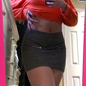 Zara cute design zippered mini skirt